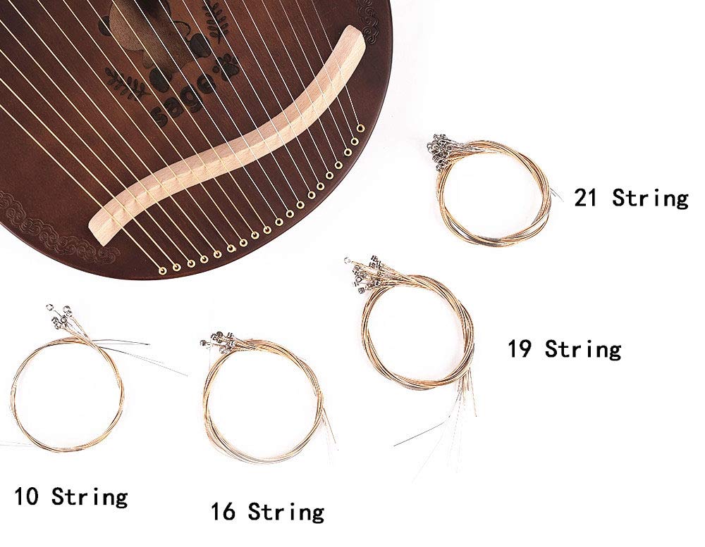 Liyafy A Sets Of 16 Lyre Harp Strings Replacement Metal String For Lyre Harp
